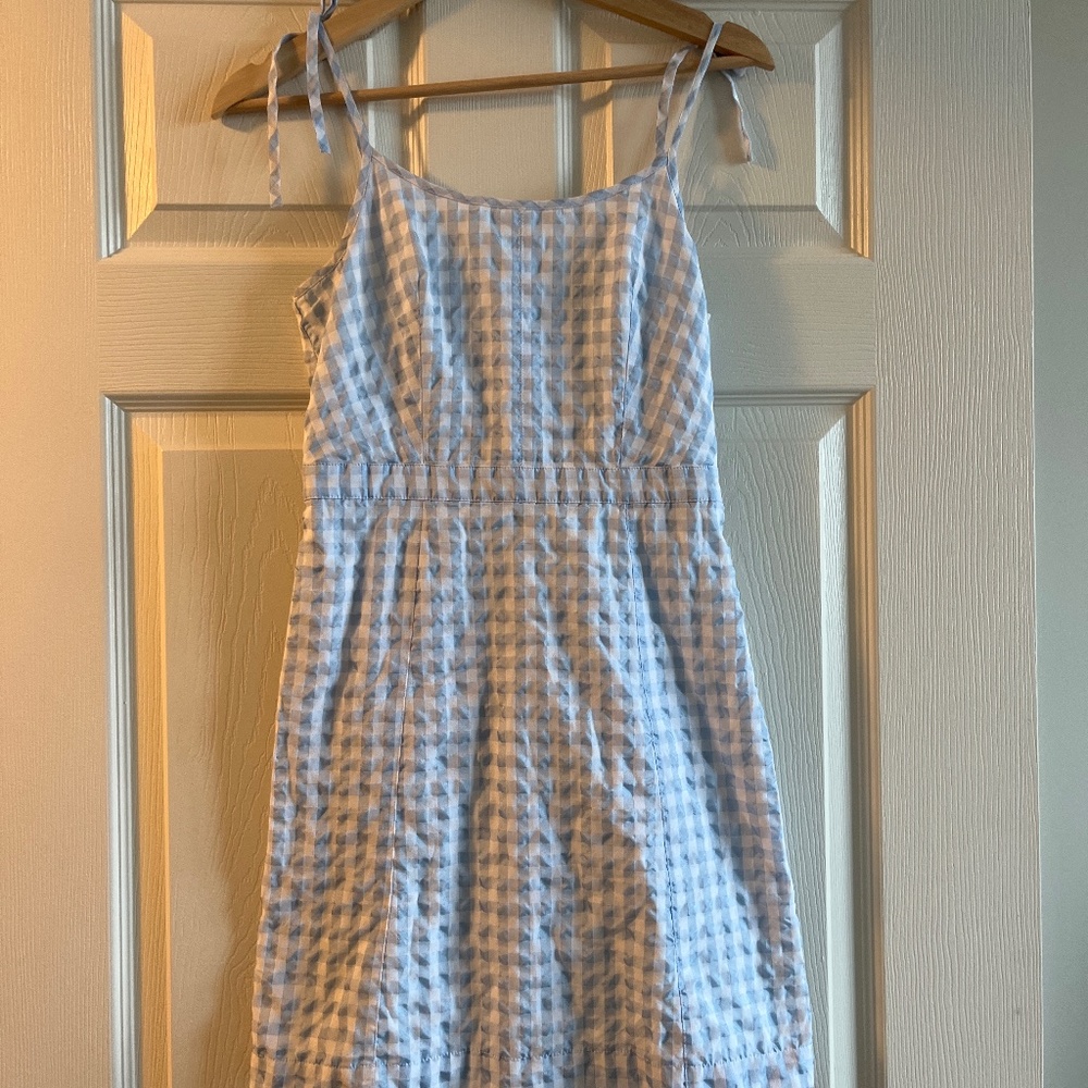Madewell Gingham Tie Strap Dress - Picture 1 of 2